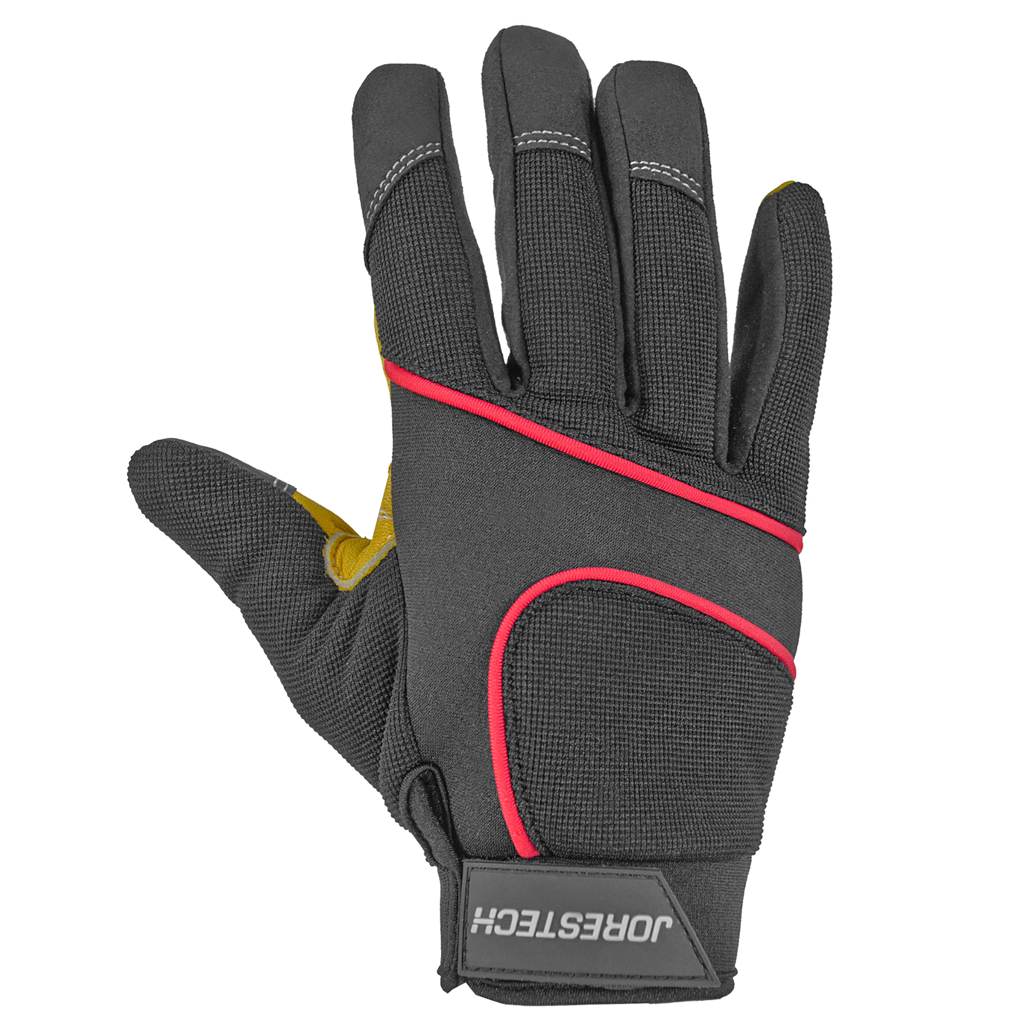 Touchscreen Safety Work Gloves with Leather Palms